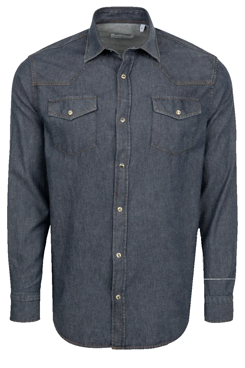 Garnet Snap Front Shirt - Dark Indigo sold by Pinto Ranch