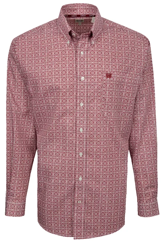 Cinch Foulard Print Button-Front Shirt - Red Royal sold by Pinto Ranch