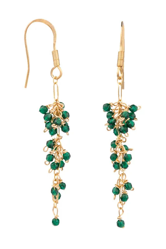 Brown Eyed Girl Green Swarovski Crystal Earrings made by Pinto Ranch