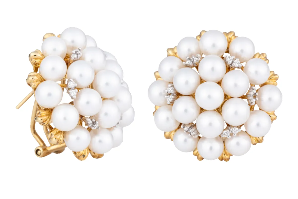 Diva Diamonds And Jewels 18K Yg Pearl & Diamond Ear sold by Pinto Ranch