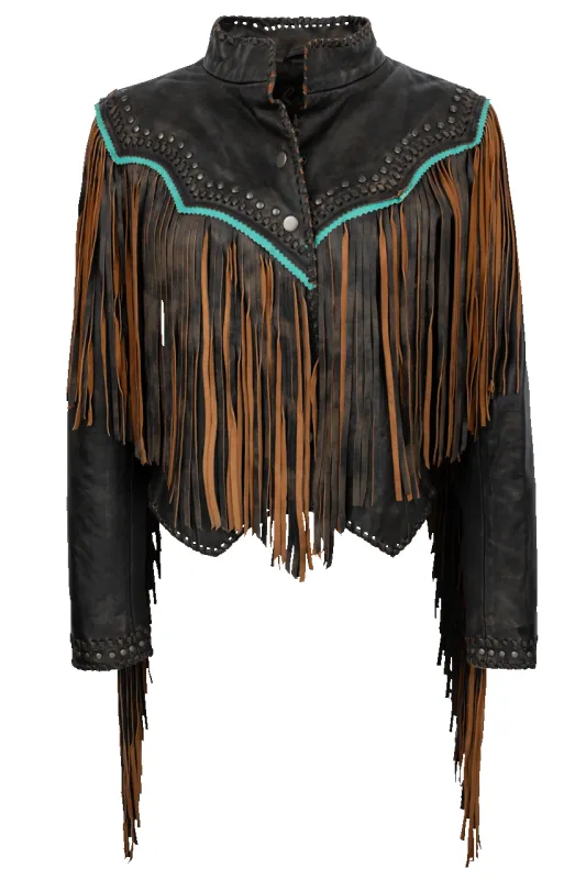 Scully Women's Classic Fringe Jacket made by Scully