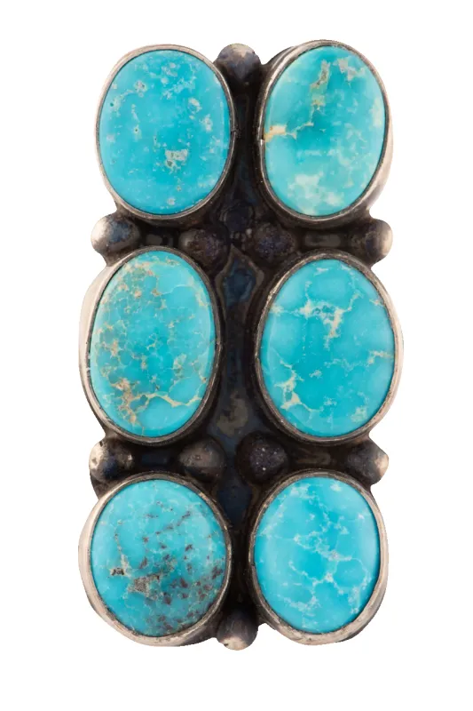 Kingman Turquoise Statement Ring made by Pinto Ranch