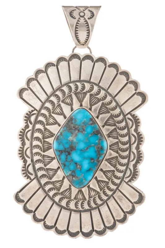 Blue Gem Turquoise Pendant sold by Pinto Ranch