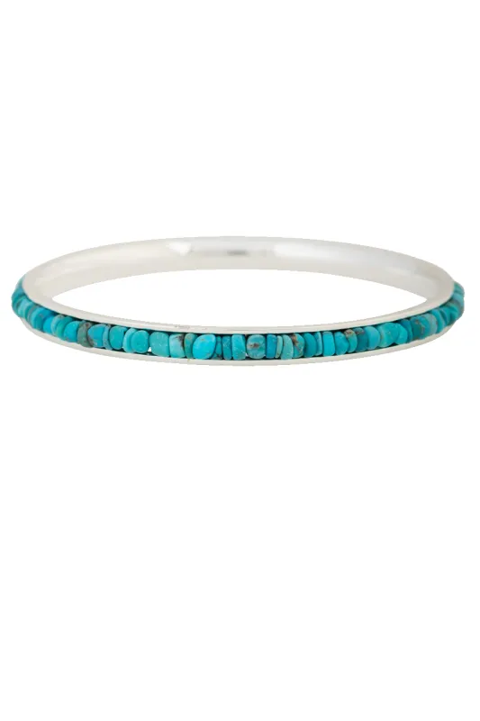 Paige Wallace Tiny Turquoise Bangle made by Pinto Ranch