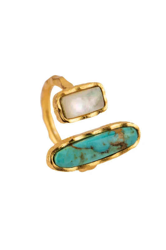 Christina Greene Deco Stone Ring made by Pinto Ranch