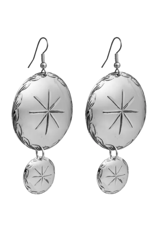 Vogt Statement Concho Earrings sold by Pinto Ranch