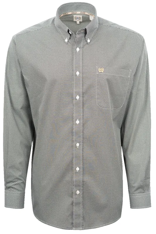 Cinch Mini Print Button-Front Shirt - Black sold by Pinto Ranch
