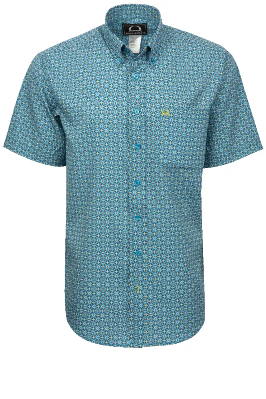 Cinch Arena Flex Button-Front Shirt - Blue Foulard sold by Pinto Ranch