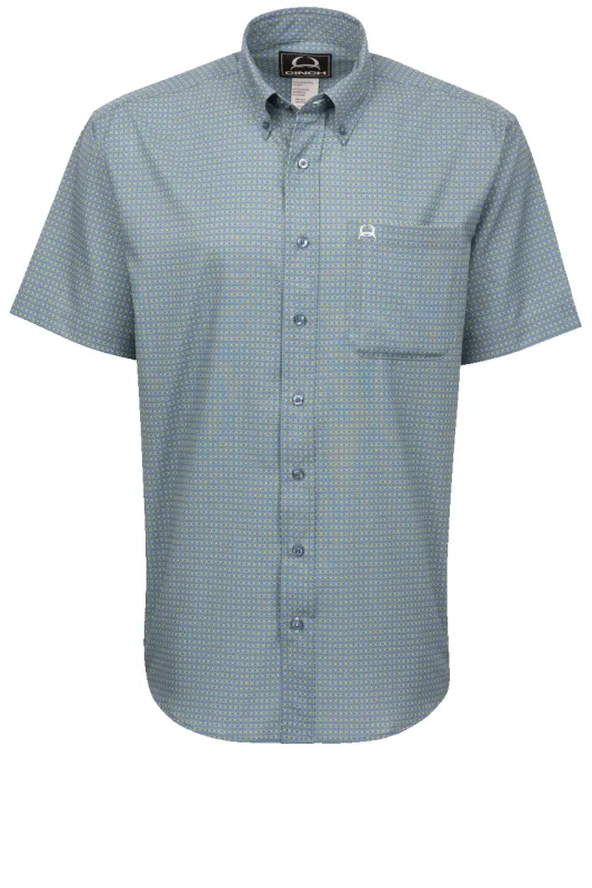 Cinch Arena Flex Button-Front Shirt - Dotted Blue sold by Pinto Ranch