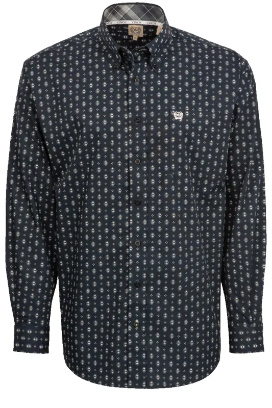 Cinch Button-Front Shirt - Navy Foulard sold by Pinto Ranch