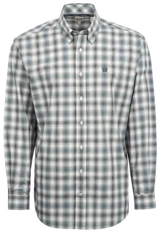 Cinch Plaid Button-Front Shirt - Navy sold by Pinto Ranch