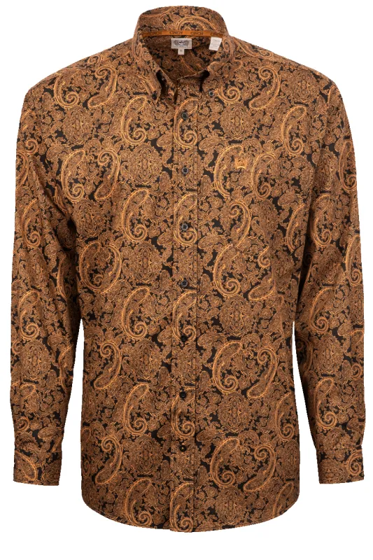 Cinch Button-Front Shirt - Black Paisley sold by Pinto Ranch