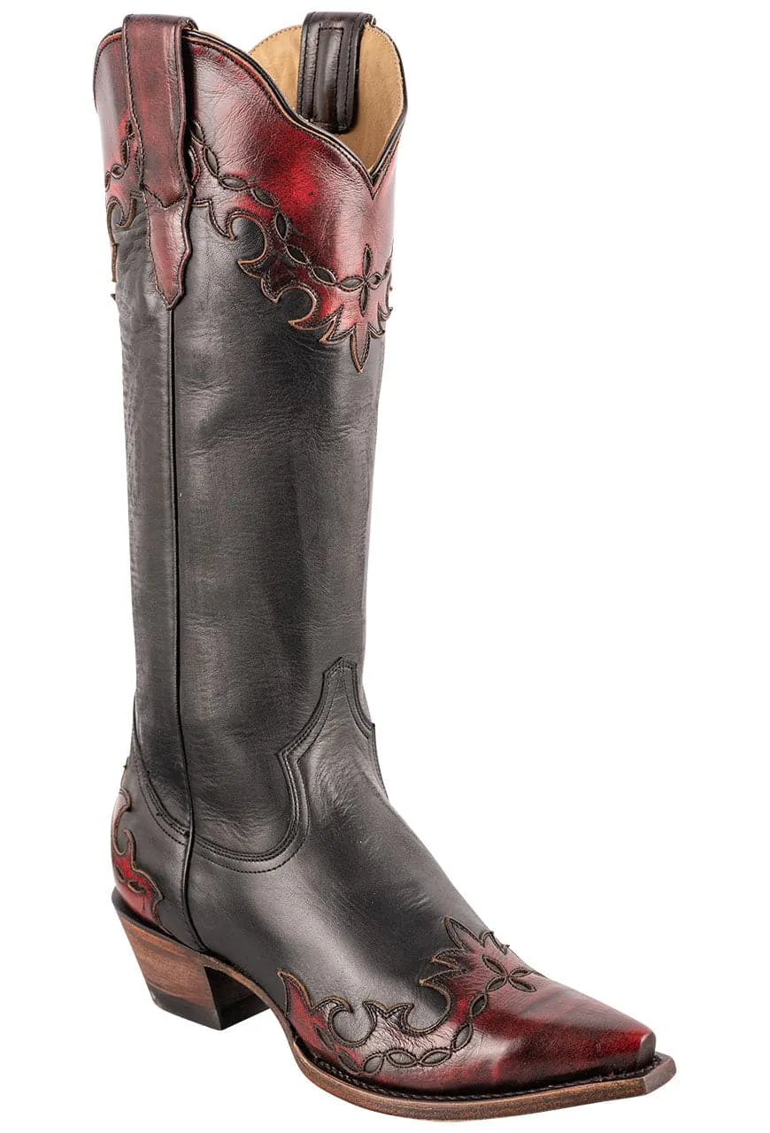 Stetson Women's 15" Black Wingtip Cowboy Boots sold by Pinto Ranch product image thumbnail 2