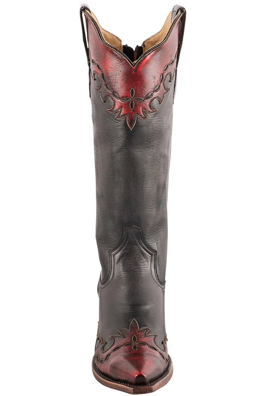 Stetson Women's 15" Black Wingtip Cowboy Boots sold by Pinto Ranch product image thumbnail 3