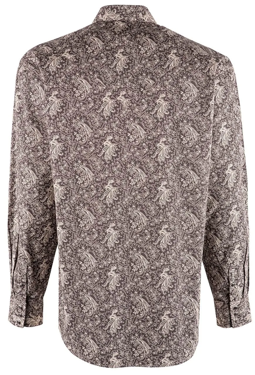 Stetson Men's Grey Vintage Paisley Snap Shirt sold by Pinto Ranch product image thumbnail 2