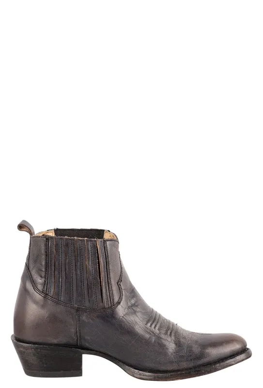 Stetson Women's Leather Vintage Shorty Cowgirl Boots - Black made by Stetson