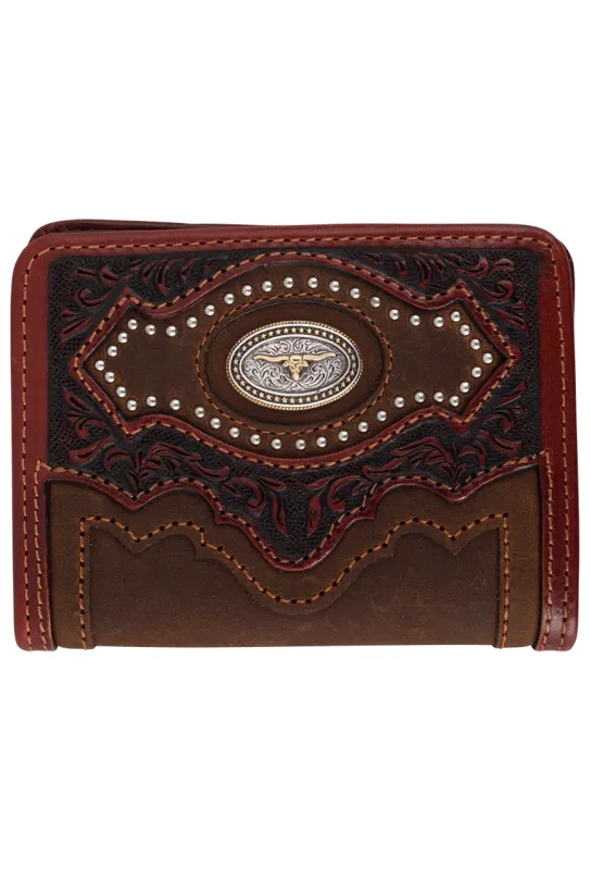 Cattle Driven Bifold Wallet - Aged Bark sold by Pinto Ranch
