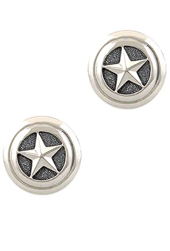 Greg Jensen Sterling Silver Star Cufflinks made by Pinto Ranch