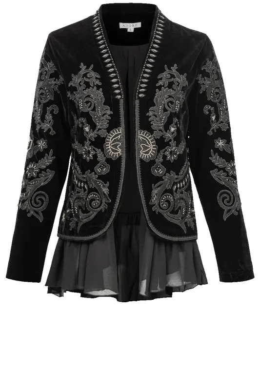 Adore Velvet Embroidered Jacket made by Adore