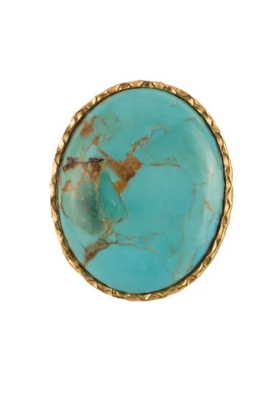 Christina Greene Turquoise Statement Ring made by Pinto Ranch