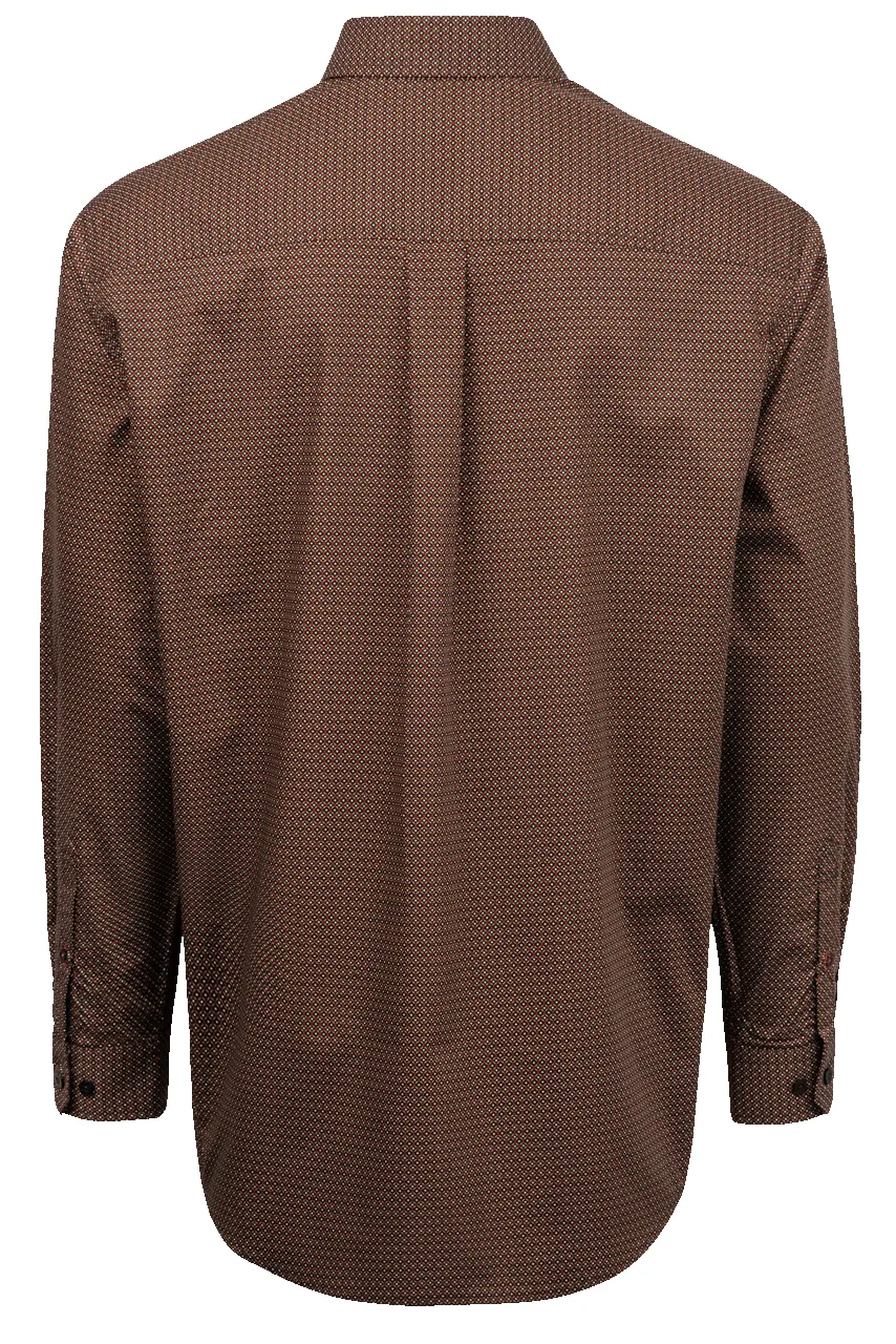 Cinch Honeycomb Print Button-Front Shirt - Brown sold by Pinto Ranch product image thumbnail 2