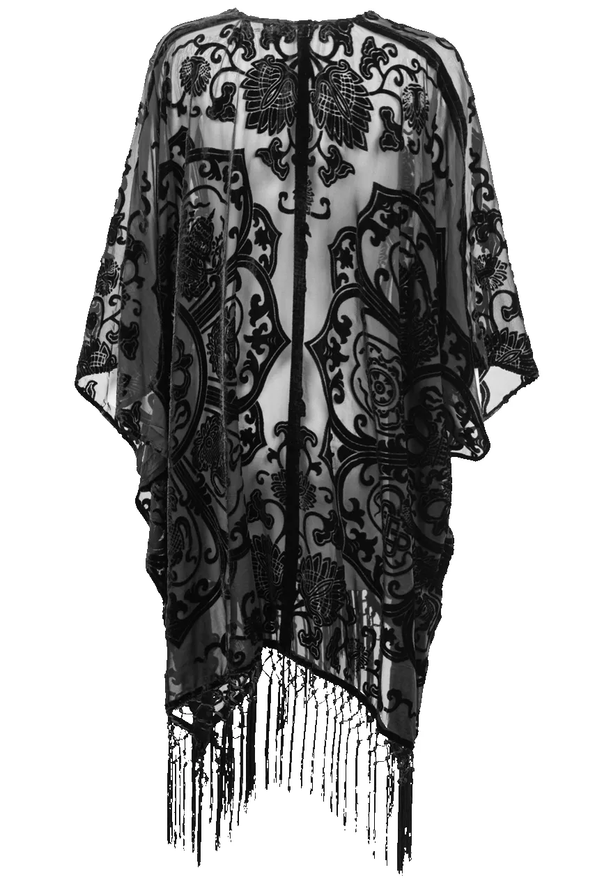 Paparazzi Floral Velvet Kimono sold by Pinto Ranch product image thumbnail 2