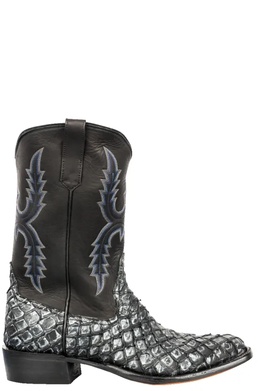 Rios of Mercedes Piraucu Cowboy Boots - Blue Steel made by Rios of Mercedes