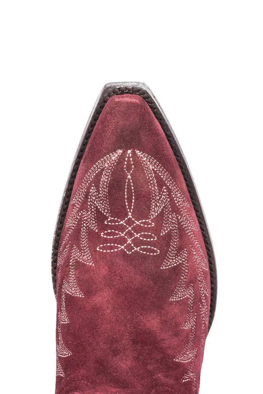 Old Gringo Women's Suede Dutton Cowgirl Boots - Wine sold by Pinto Ranch product image thumbnail 5