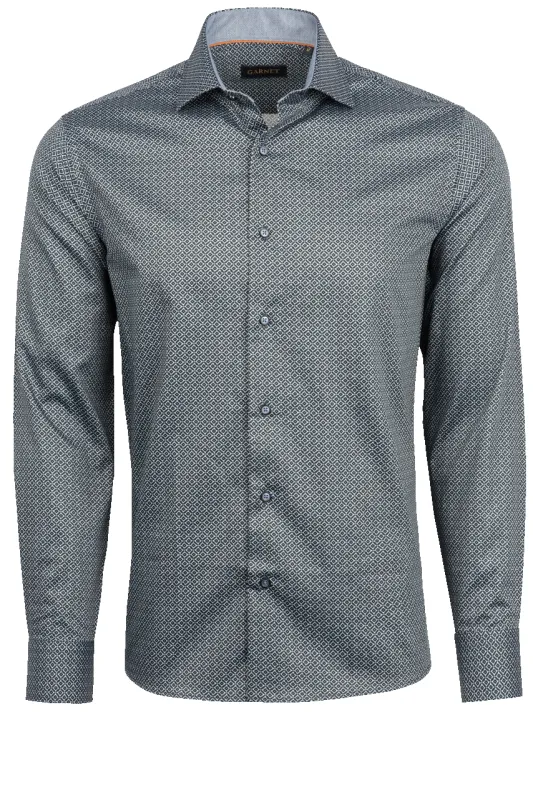 Garnet Button-Front Sport Shirt - Blue Diamond made by Pinto Ranch