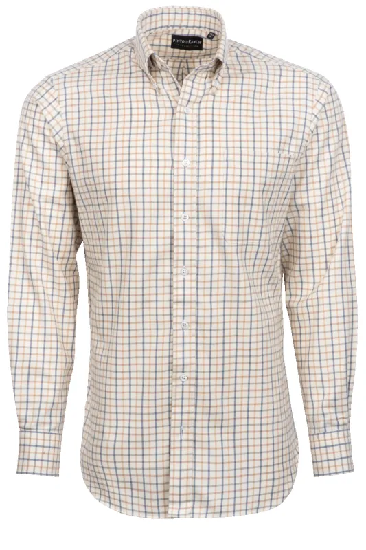 Pinto Ranch YY Collection Button-Front Sport Shirt - Tan made by Pinto Ranch