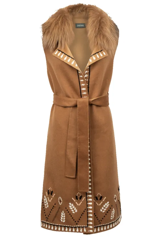 Diomi Long Fur Vest made by Pinto Ranch