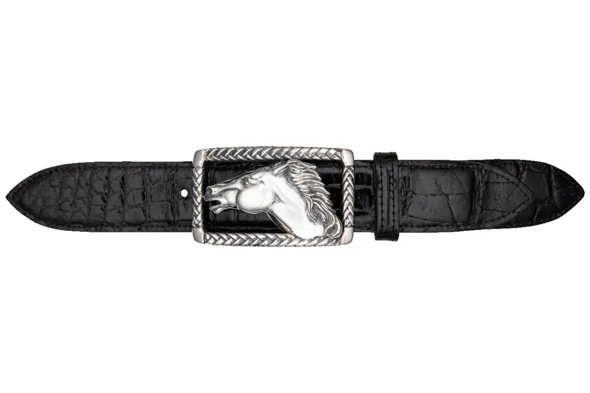 Jeff Deegan 1.5" Small Running Horse Trophy Buckle sold by Pinto Ranch