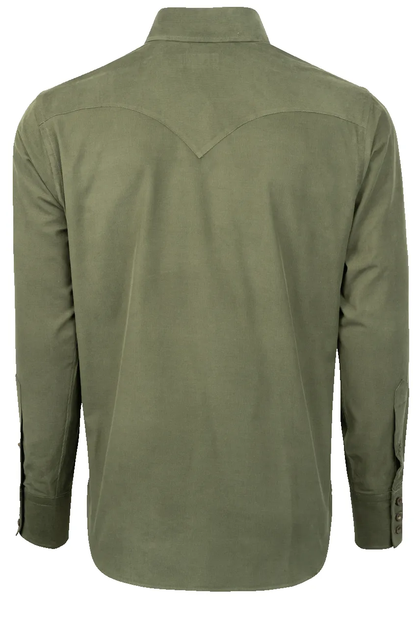 Lyle Lovett for Hamilton Button-Front Shirt - Green Corduroy sold by Pinto Ranch product image thumbnail 2