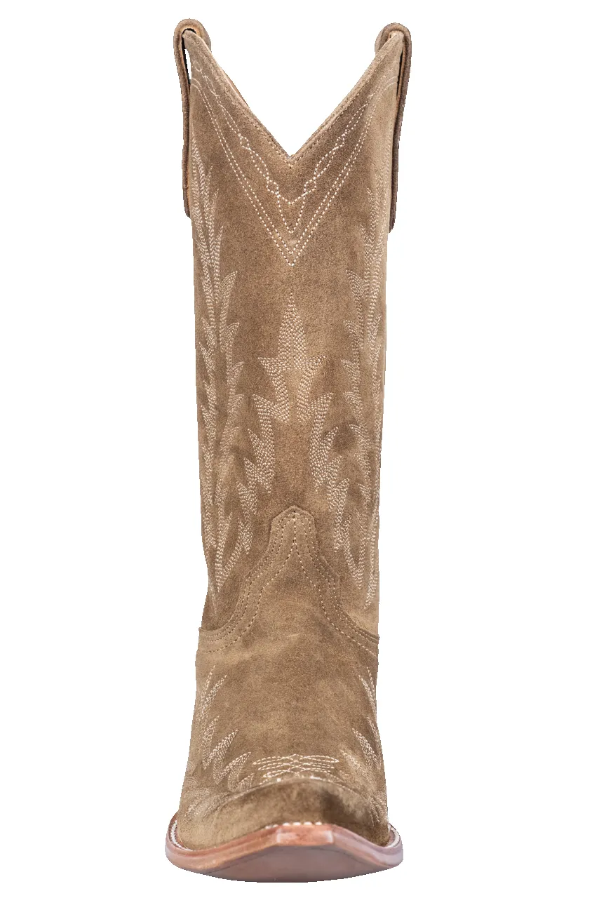 Old Gringo Women's Suede Dutton Cowgirl Boots - Tan sold by Pinto Ranch product image thumbnail 3