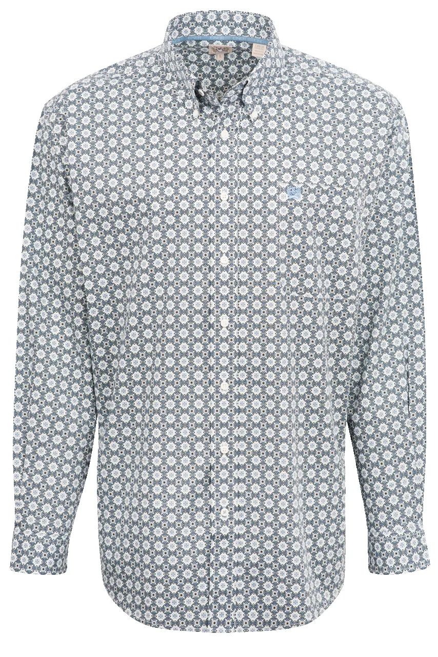 Cinch Foulard Print Button-Front Shirt - Blue sold by Pinto Ranch