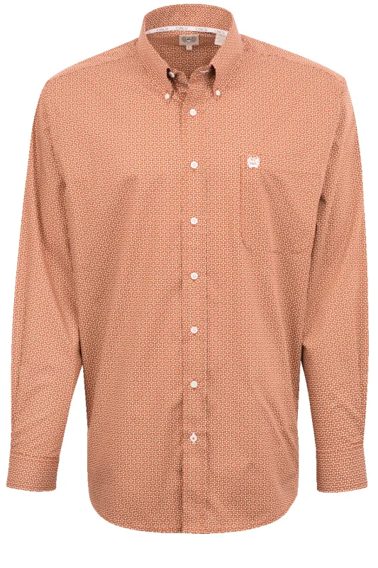 Cinch Spyro Print Button-Front Shirt - Brown sold by Pinto Ranch