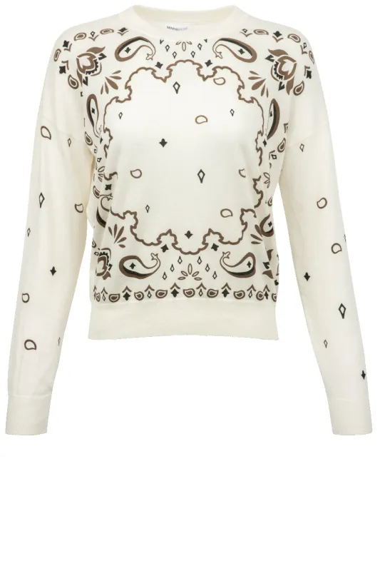 Minnie Rose Bandana Print Sweater made by Minnie Rose