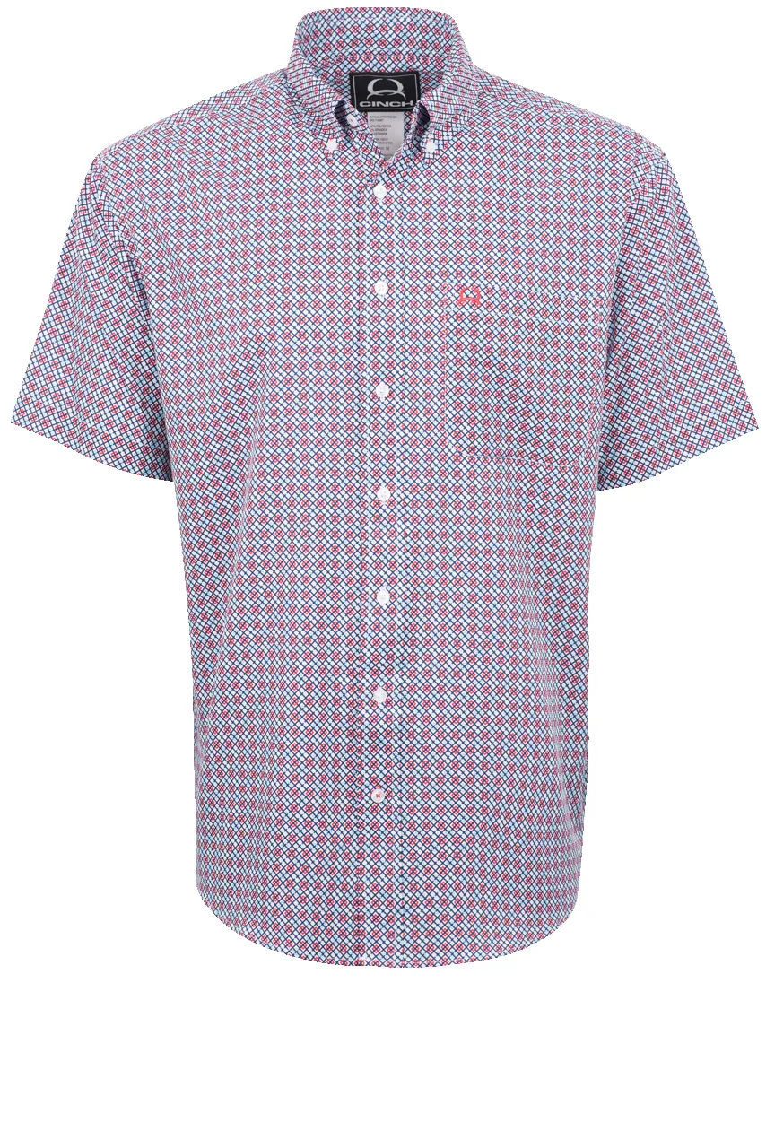 Cinch Arenaflex Button-Front Shirt - Argyle Print sold by Pinto Ranch