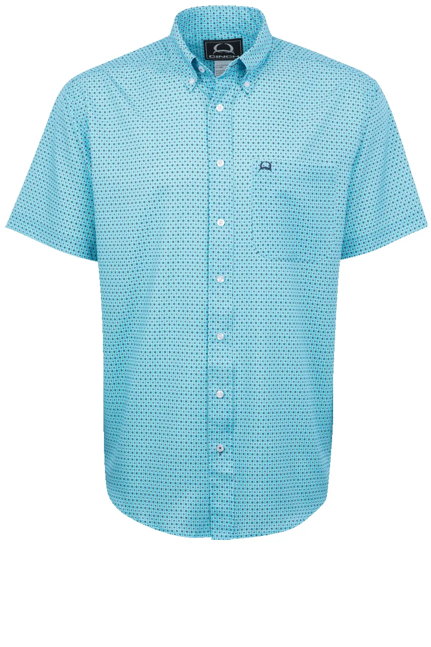 Cinch Arenaflex Button-Front Shirt - Geometric Blue sold by Pinto Ranch