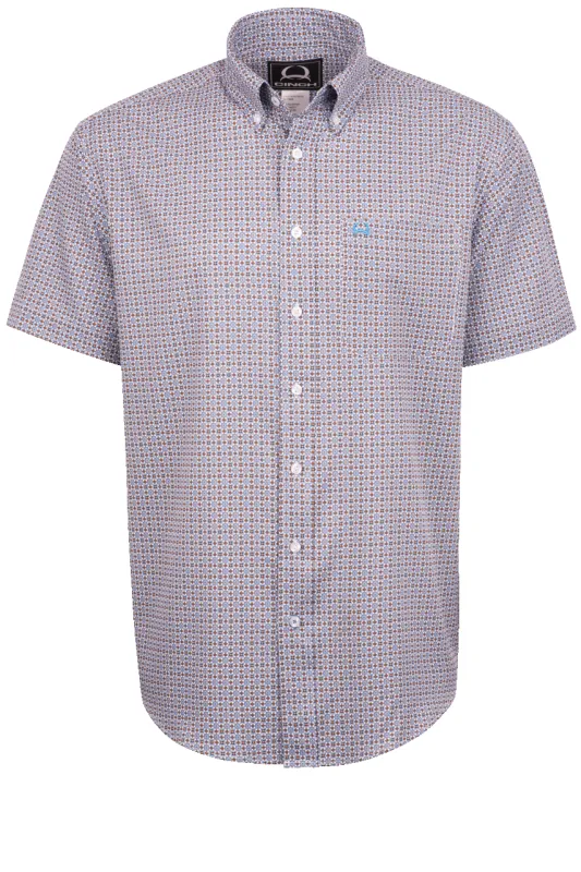 Cinch Arenaflex Button-Front Shirt - White Foulard Print sold by Pinto Ranch