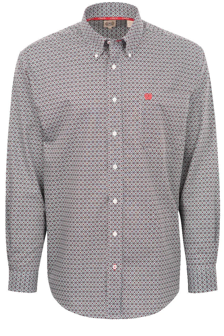 Cinch Foulard Print Button-Front Shirt - Blue sold by Pinto Ranch