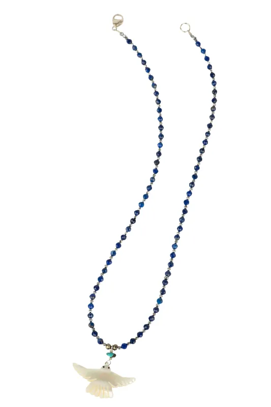 Breathe Deep Mother of Pearl Thunderbird Necklace sold by Pinto Ranch