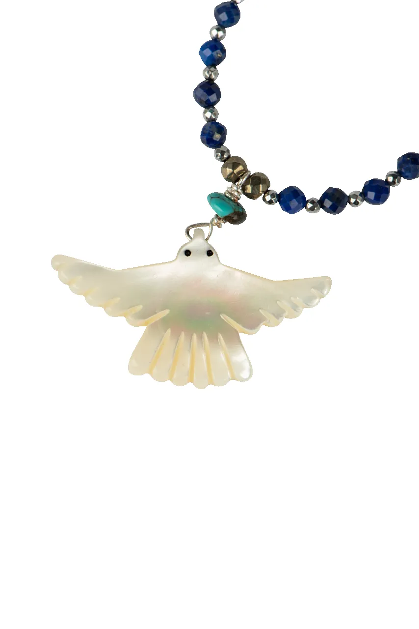 Breathe Deep Mother of Pearl Thunderbird Necklace sold by Pinto Ranch product image thumbnail 2