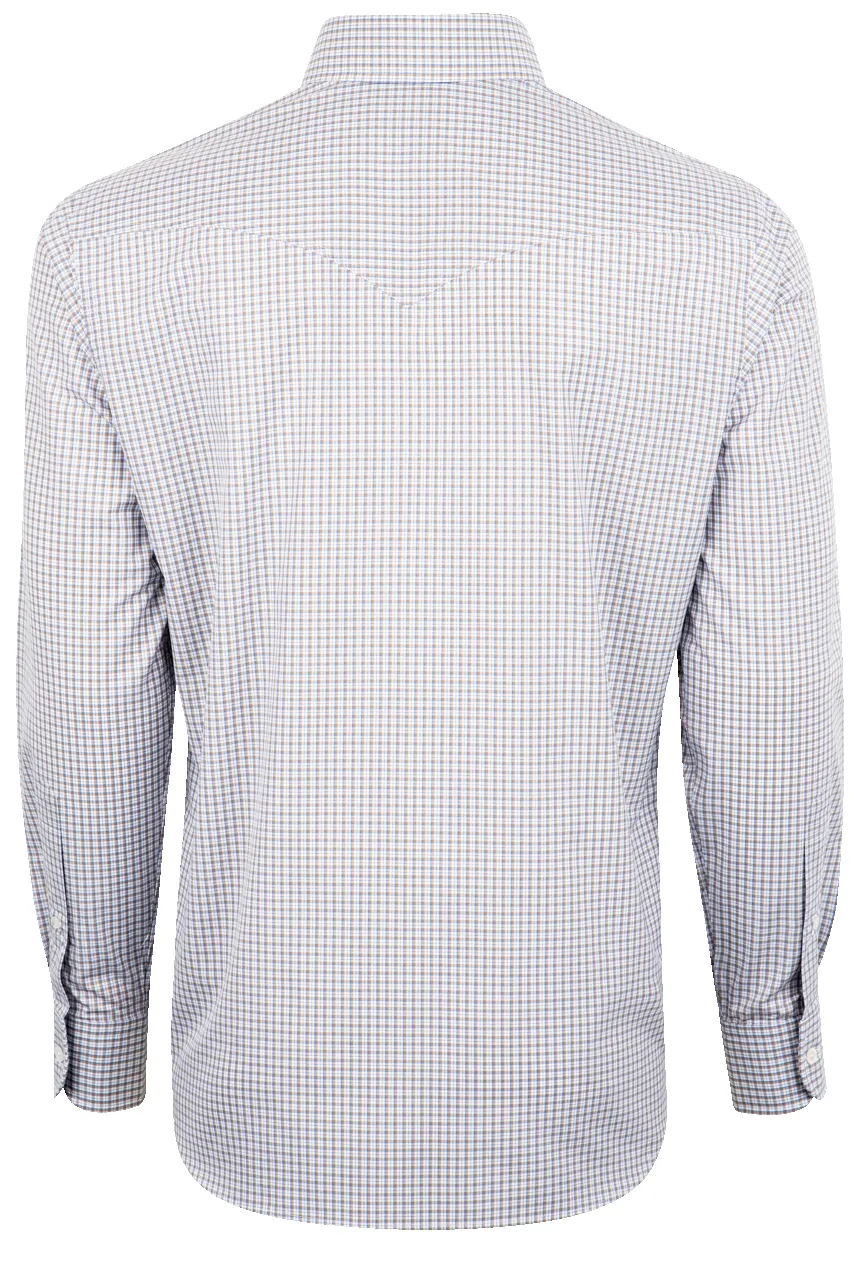 Pinto Ranch YY Collection Checked Poplin Button-Front Shirt - Blue sold by Pinto Ranch product image thumbnail 2