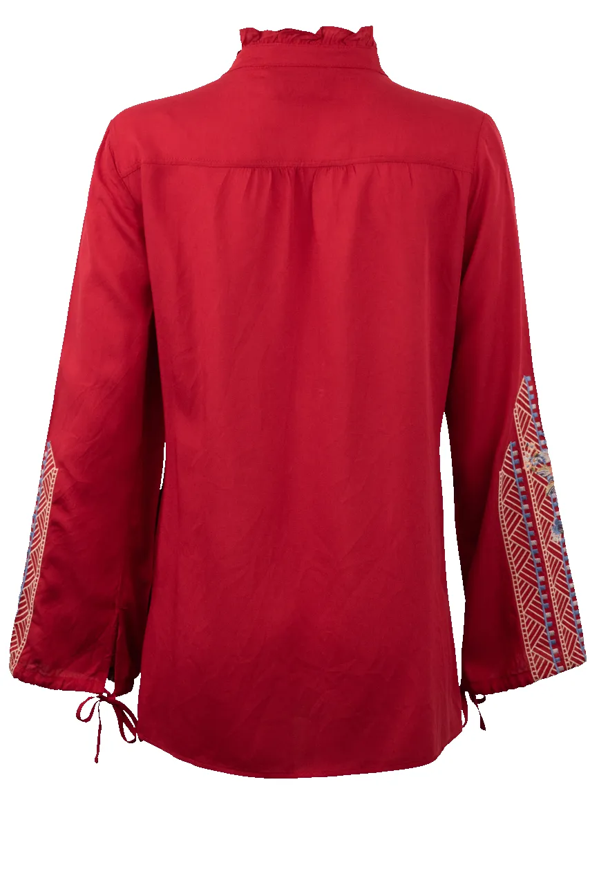 Paparazzi Red Embroidered Tunic Top sold by Pinto Ranch product image thumbnail 2