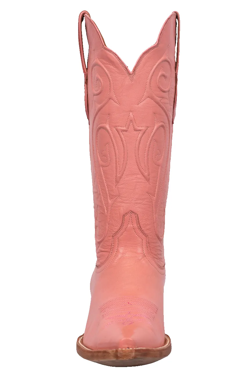 Black Jack Women's Goat Leather Cowgirl Boots - Pink sold by Pinto Ranch product image thumbnail 2