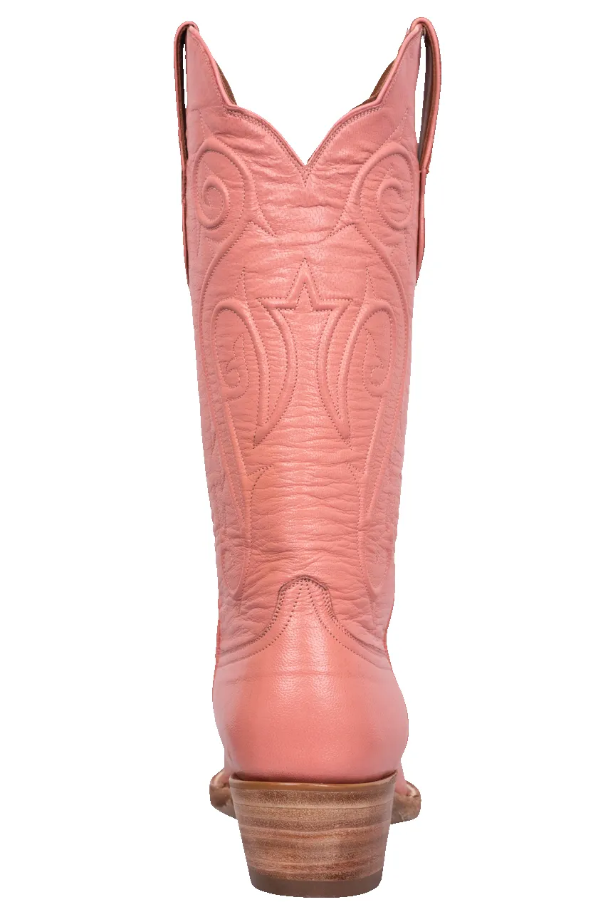 Black Jack Women's Goat Leather Cowgirl Boots - Pink sold by Pinto Ranch product image thumbnail 3