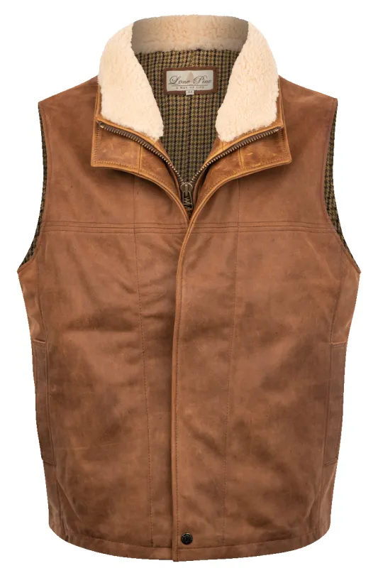 Lone Pine Bourbon Dover Trekker Vest made by Pinto Ranch