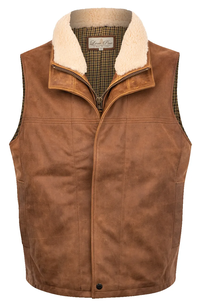 Lone Pine Bourbon Dover Trekker Vest sold by Pinto Ranch