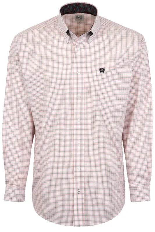 Cinch Woven Check Button-Front Shirt - Red made by Pinto Ranch